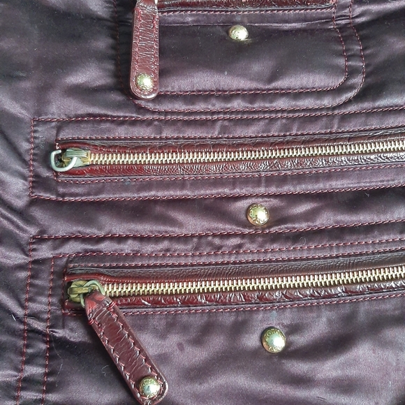 Tod's Burgundy Leather And Nylon Purse - Picture 7 of 8